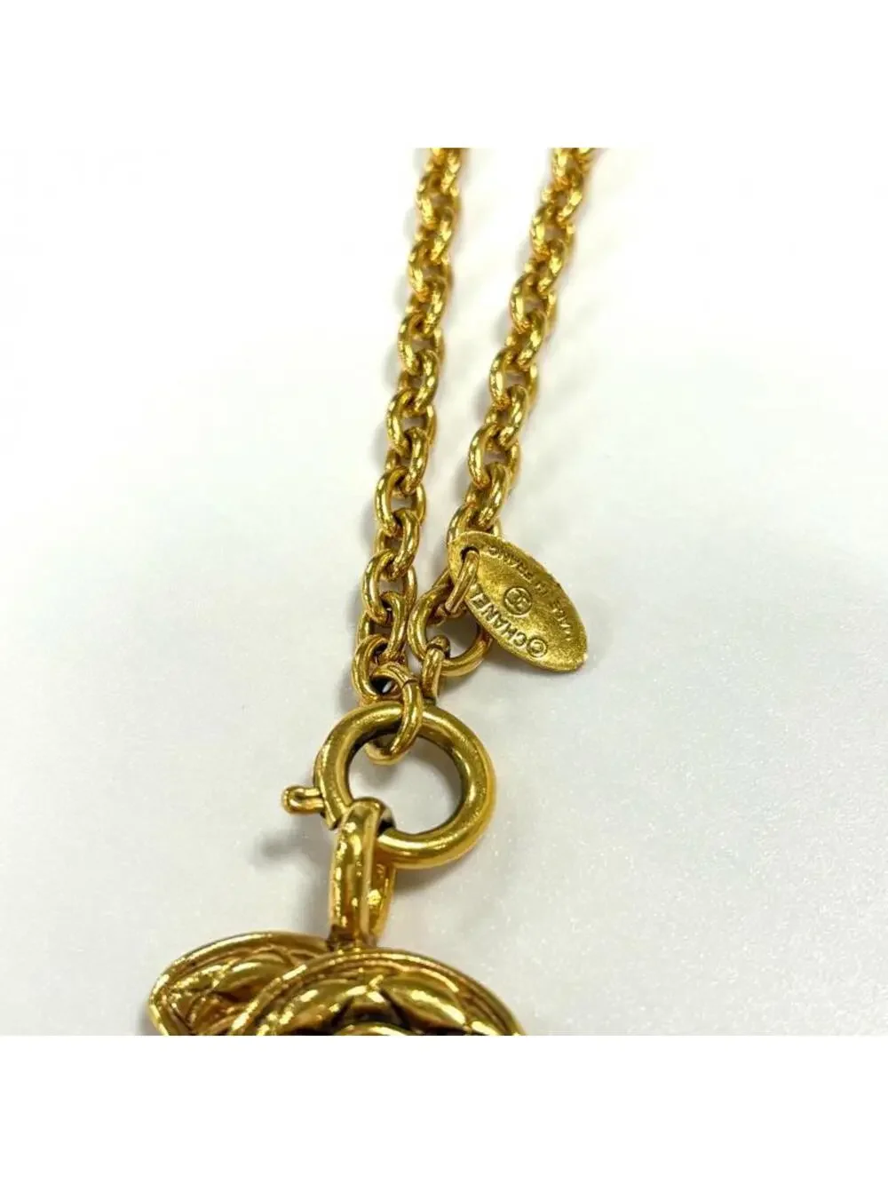 Chanel Cc Logo Pendant Necklace Metal #234140C97B